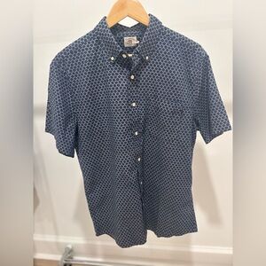 Faherty Men's Playa Blue Fish Scale Button Down Shirt